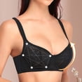 thumbnail image 3 of Sujetador de copa 1/2 con aros huecos de encaje para mujer Cómodo sujetador con espalda en U y correa fina ajustable para el hombro ANGGREK  Otros, 3 of 8