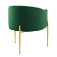 thumbnail image 5 of Modway Savour Tufted Performance Velvet Accent Chairs - Set of 2 in Emerald, 5 of 9