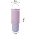 thumbnail image 3 of Vaso Clinaoy de acero inoxidable de 30 oz con asa, tapa con pajita, taza de viaje aislada, a prueba de fugas, para adultos y niños, 3 of 8