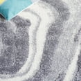 thumbnail image 6 of Safavieh Hi-Lo Hiren Abstract Shag Area Rug, Gray/Light Gray, 6'7" x 6'7" Round, 6 of 10