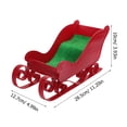 thumbnail image 2 of HONMEET Red PP and Cloth Christmas Sleigh for Holiday and Party Decor, 2 of 7