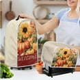 thumbnail image 2 of Renewold Harvest Fall Blender Cover 2 Slice Toaster Cover Set Sunflowers Pumpkins Kitchen Food Processor Cover with Hanlde Dustproof Thanksgiving Wide Slot Toasters Cover, 2 of 6