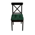 thumbnail image 3 of Square Soft Tufted Velvet Corduroy Chair Pad Seat Cushion for Kitchen Bar Stool Dining Room Stadium Seat Reversible Portable with Handle Size 15.5 IN (Hunter Green, 1), 3 of 3
