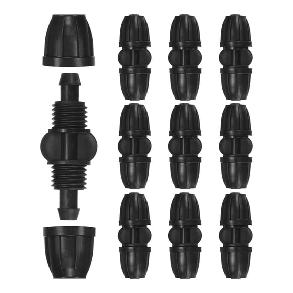 Uxcell Paquete de 10 Conectores de Tubo de Riego por Goteo con Barba, Acoplamiento de Conector de Tubo de 3/ Pulgada para Partes de Riego por Goteo