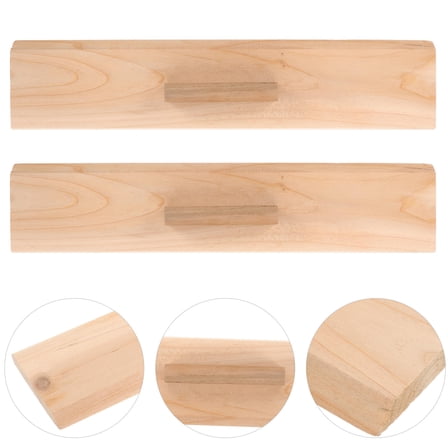 CRILSTYLEO Sewing Quilting Tools 2Pcs Yellow Rectangular Wood For Quilt Folding Tools