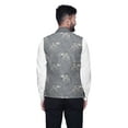 thumbnail image 3 of Atasi Casual Jacket For Men Printed Nehru Jacket Mens Wedding Indian Waistcoat Mandarin Blazer-Large, 3 of 3