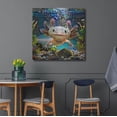 thumbnail image 2 of Luxe Metal Art 'Ajolote Axolotl Axolote' by Pedro Gavidia Metal Wall Art, 36" x 36", 2 of 8