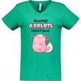 thumbnail image 3 of Inktastic Always Axolotl Questions Cute Curious Axolotl Women's V-Neck T-Shirt, 3 of 5