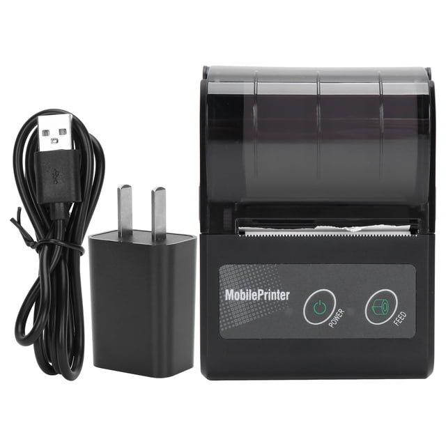 Thermal Ticket Printer, 1500mAh Battery Mini Label Machine Thermal Receipt Printer, Light Weight For EU Plug,US Plug