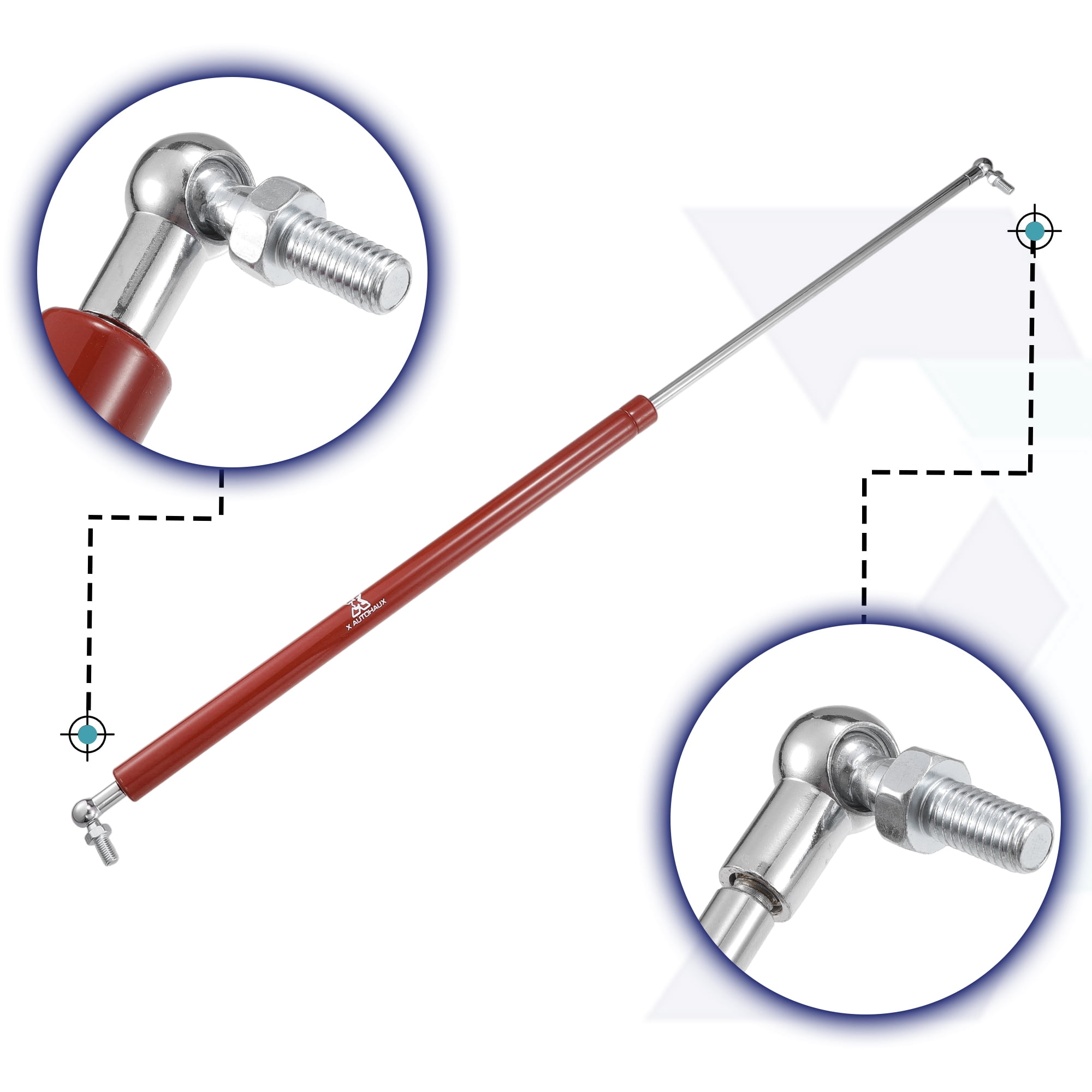 Unique Bargains 2 Pcs 30inch Red Lift Support Strut Shock Gas Spring for RV Car 150lb/668N