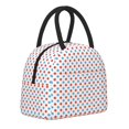 thumbnail image 2 of Vsdgher Insulated Lunch Bag Simple Bento Cooler Bag Lunch Tote Bag , Suitable for picnics, school, work (Red Blue Polka Dots Print ), 2 of 5