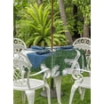 thumbnail image 3 of Outdoor Tablecloth with Umbrella Hole for Patio/Picnic/Party/Camping, Dark Green Palm Trees Waterproof Table Cloth Round Cover Washable, Farmhouse Tropical Summer Beach (Dia 54"), 3 of 9