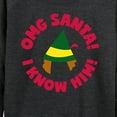 thumbnail image 3 of ELF - Christmas Family Set Omg Santa - Women's Lightweight French Terry Long Sleeve Shirt, 3 of 5