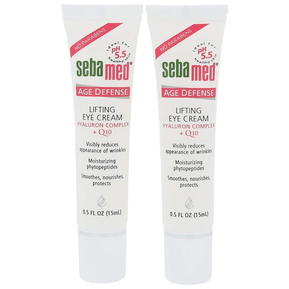 Sebamed Age Defense Q10 Crema reafirmante para ojos, 0.5 onzas líquidas, paquete de 2