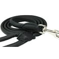 thumbnail image 2 of Dogs My Love 6ft Long Round Genuine Rolled Leather Dog Leash (Large: 1/2", Black), 2 of 3