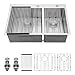 thumbnail image 3 of Kichae 33 Kitchen Sink Drop In - 33 Inch Double Bowl Kitchen Sink 60/40 Stainless Steel Drop In Top Mount Overmount Kitchen Sink Handmade Basin, 3 of 4