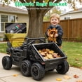 thumbnail image 4 of 2-In-1 24V 440W Kids Ride On Electric Dump Truck Car with Parental Remote, 4WD Electric Car with Anti-Collision Bar, Ride on Toy with Bluetooth/MP3, Gift for Kids Boys Girls Aged 3-5, Black, 4 of 8