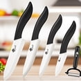 thumbnail image 1 of Ceramic Knife 9-Piece Chef Kitchen Knives Set with Sharp Fruit Paring Knife and One Peeler, 1 of 7