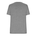 thumbnail image 5 of Sakmal Womens Tops&nbsp;Clearance Under $5 Gray Short Sleeve V-Neck Graphic T-Shirts Womens Shirts, 5 of 6