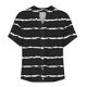 thumbnail image 4 of mfyjkho Tops De Moda Para Mujer, Camiseta Holgada De Verano Con Cuello En V, Manga Corta, Rayas, Botones Y Bloques De Color Para Mujer Tops Para Mujer M, 4 of 5