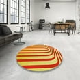 thumbnail image 4 of Ahgly Company Machine Washable Indoor Round Transitional Banana Yellow Area Rugs, 6' Round, 4 of 7