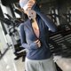thumbnail image 2 of Ropa de yoga para mujer, top de manga larga con cuello levantado, personalidad, fitness, chaqueta deportiva adelgazante ajustada, top con cremallera para correr, 2 of 5