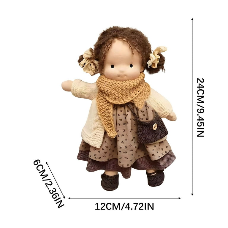 Herrnalise Waldorf Doll Handmade Waldorf Handmade Knitted Dolls Toys Stuffed Toy Christmas Birthday Gift of Waldorf Handmade Doll Ideal First Doll for