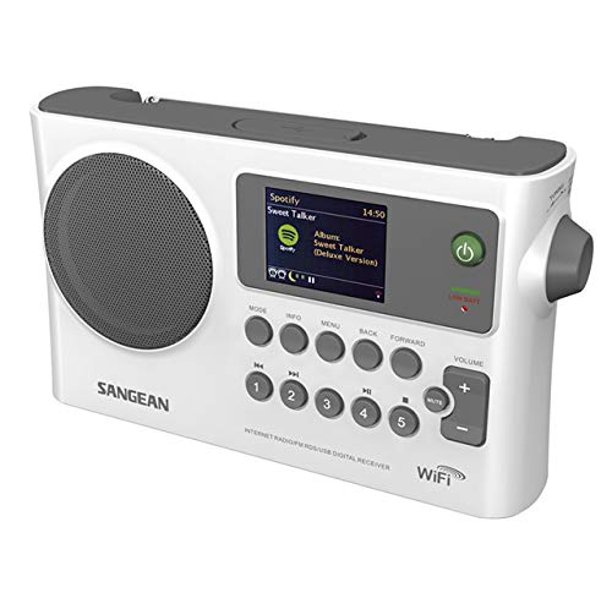 Sangean Wfr 28gw Internet Radio Fm Rbds Usb Network Music Player Digital Receiver With Color Display Gray White Walmart Com Walmart Com
