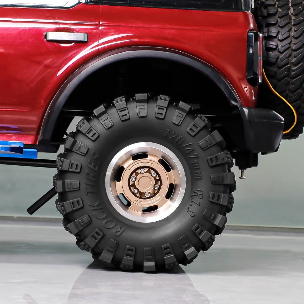 Wheel Rims for Car Toy Remote Control Crawler Car Metal Accessories for Toy Car Collectors Beadlock Wheel Rims