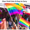 thumbnail image 4 of Gay Pride Rainbow Stick Flag, 20PCS Small Mini Gay Pride Flags, Handheld LGBTQIA+ Flags on Sticks, 2 Patterns, 5x8 inch, Fade Resistant & Vivid Color, Small Flags for Gay Pride Decoration, 4 of 8