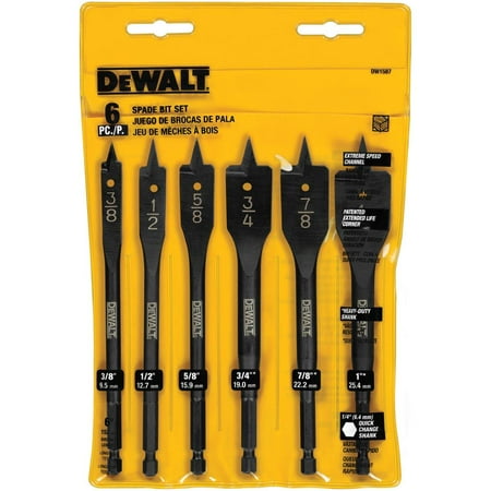 UPC: 0028877475721 | Dewalt-DW1587 6-Piece Wood Boring Bit Set