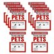 thumbnail image 1 of 10sheets Pet Alert Safety Rescue Sticker Protect Your Pets Adhesive Residue-free Removal Emergency Decals, 1 of 5
