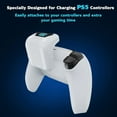 thumbnail image 3 of Rechargeable Battery Pack for PS5 Controller, 1500mAh Fast Charging External Battery with LED Display-White, 3 of 8