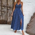 thumbnail image 2 of Youmylove Women's Floral Maxi Dress Womens Summer Sleeveless V Neck Spaghetti Strap Dress Beach Boho Vacation Casual Spring Long Dress Flowy Maxi Dresses, 2 of 5