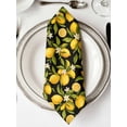 thumbnail image 2 of nqOlkjepod Orange Lemon Cloth Napkins Set of 8 Reusable Dinner Napkins, Spring Leaves Flower Pastoral Botanical Cocktail Napkin Washable Table Napkins for Wedding/Holiday Party/Baby Shower 20"x20", 2 of 8