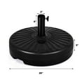 thumbnail image 2 of Costway 20'' Round 23L Water Filled Umbrella Base Stand Self-filled Patio Furniture Black, 2 of 9