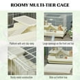 thumbnail image 4 of Pawhut Small Animal Habitat Cage with Wheels, White, 4 of 9
