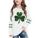 thumbnail image 1 of Blusas y camisas de manga larga con cuello redondo, moda del Día de San Patricio, blusa informal con estampado bonito de manga larga para niños y niñas., 1 of 5