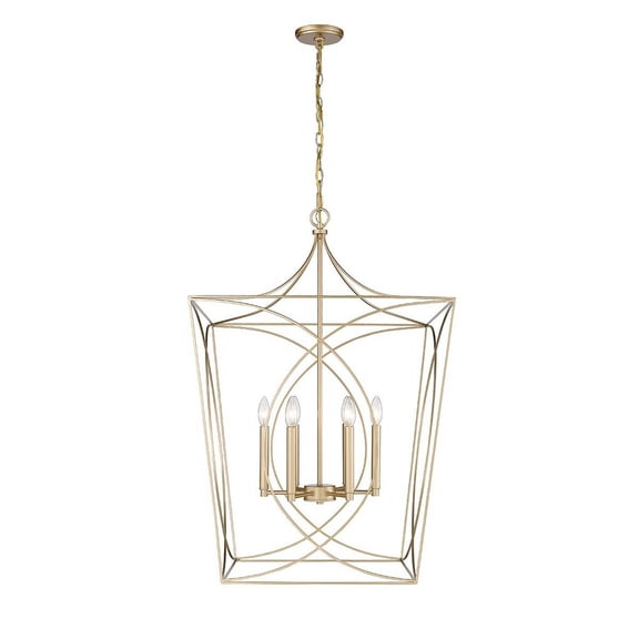 Millennium Lighting Tracy 4 Light Pendant Fixture in Multiple Finishes 24 Inch - Painted Modern Gold