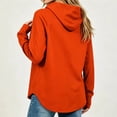 thumbnail image 5 of POTETI Womens Hoodies Pullover Casual Long Sleeve Hooded Sweatshirts Solid Color Drawstrings Tops, 5 of 6