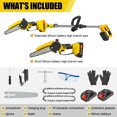 thumbnail image 2 of WETLA 2-in-1 Cordless Pole Saw & Chainsaw - 6" Brushless, 5.9ft Reach, 2×1.5Ah Battery, 2 of 12