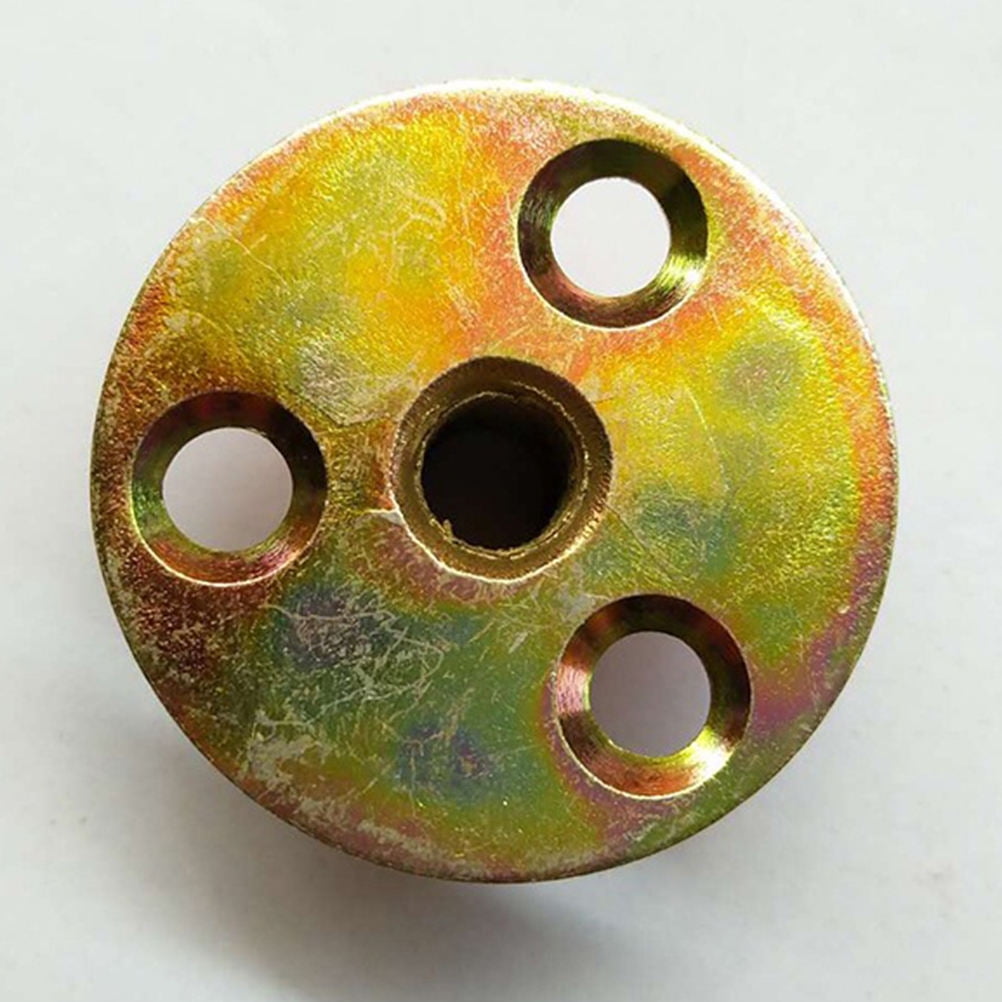 Masteelf 30 Pcs Metal 3 Screw Holes Rivet Nuts Round Base Tee Nuts for Furniture (M8)