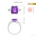 thumbnail image 4 of ANGARA Natural 4 Ct. Amethyst with Diamond Classic Ring in 14K White Gold for Women (Ring Size: 3), 4 of 9