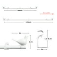 thumbnail image 2 of MERIVILLE 3/4" Diameter Farmhouse Single Window Treatment Curtain Rod, Bird Finials 84"-120", Glossy White, 2 of 5