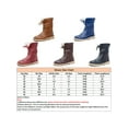 thumbnail image 2 of Bellella Ladies Snow Boots Mid-Calf Riding Boot Pull On Winter Booties Lightweight Bootie Work Warm Shoes Light Brown 5, 2 of 4