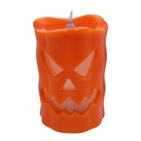 

Halloween Decorations Night Lights Brightness Adjustable Gifts For Kids/Adults Candles Scary Face Battery Operated Flameless Candle Tealights Party Festive