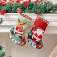 thumbnail image 4 of HCBY Christmas Stocking Set of 4 Character Designs Santa Snowman Cow Bear 12 Inch Lightweight Cloth for Fireplace Mantle Xmas Decor Holiday Sock Gift Bag, 4 of 6