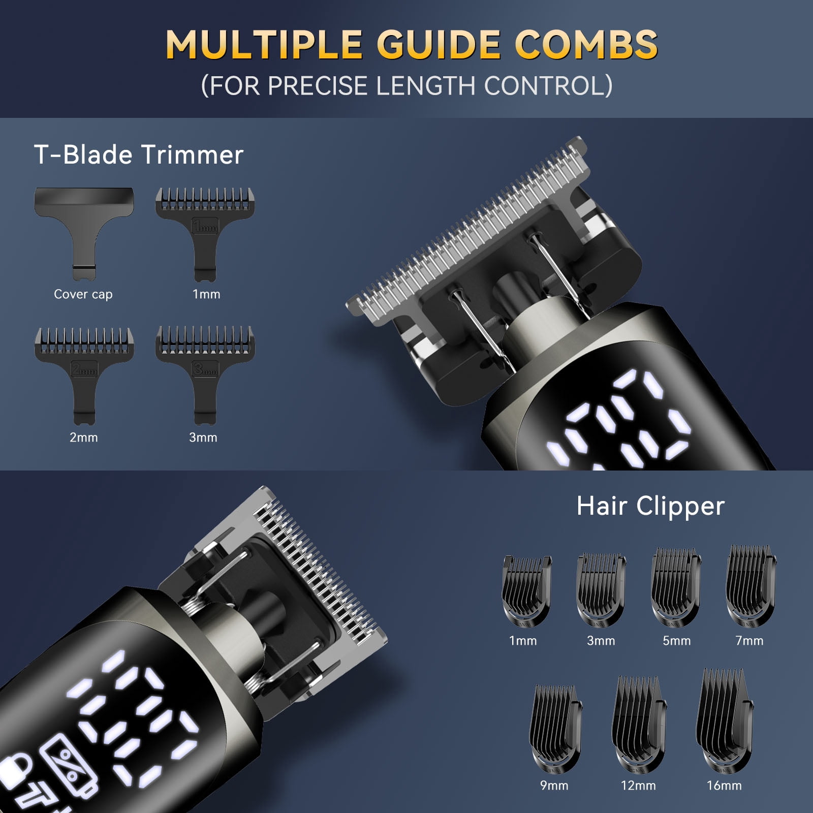 8 IN 1 Beard Trimmer Kit Professional Hair Clipper Electric Razor for Men
