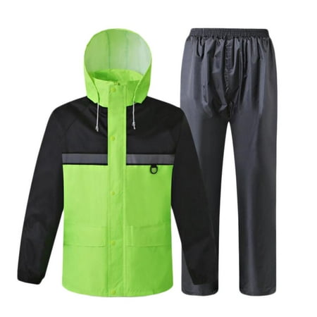 Waterproof Rainwear Rain Jacket And Rain Pants Rain Suit For Men And ...
