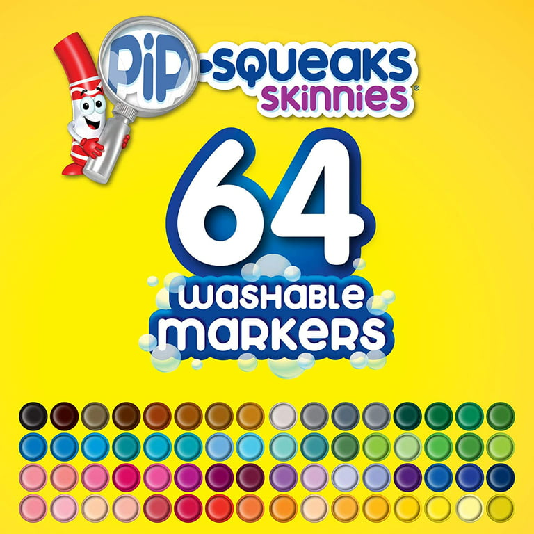 Crayola Pip-Squeaks Washable Markers Telescoping Marker Tower 50 Count Great for Home or School Art Tools
